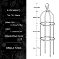 thumbnail image 1 of Plant Trellis Garden Obelisk Tool Set Durable Planting Support Frame Butterfly Clip Metal Black  Tower Flower Stand, 1 of 18