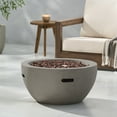 thumbnail image 2 of Tulip Lightweight Concrete Outdoor 40,000 BTU Fire Pit Bowl (No Tank Holder), Light Gray, 2 of 10