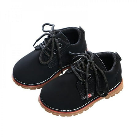 

Children Shoes Boys Boots Winter Girls Leather Martin Boots Kids Montorcycle British Style Boots