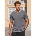 thumbnail image 2 of RICHCOIN Mens T Shirt Short Sleeve Crewneck Casual Color Block Summer Tops, 2 of 7