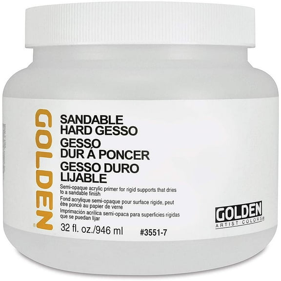Golden Artist Colors - Sandable Hard Gesso, 32 oz