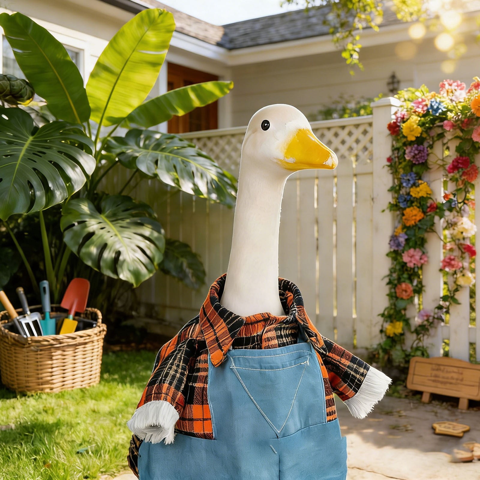 Porch Goose Outfits, for Daily Holiday Halloween, Thanksgiving, Christmas, St. Patrick's Day, Easter, 4th of July Goose Outfits for Patio Yard Garden Decor, Porch Goose Decorations