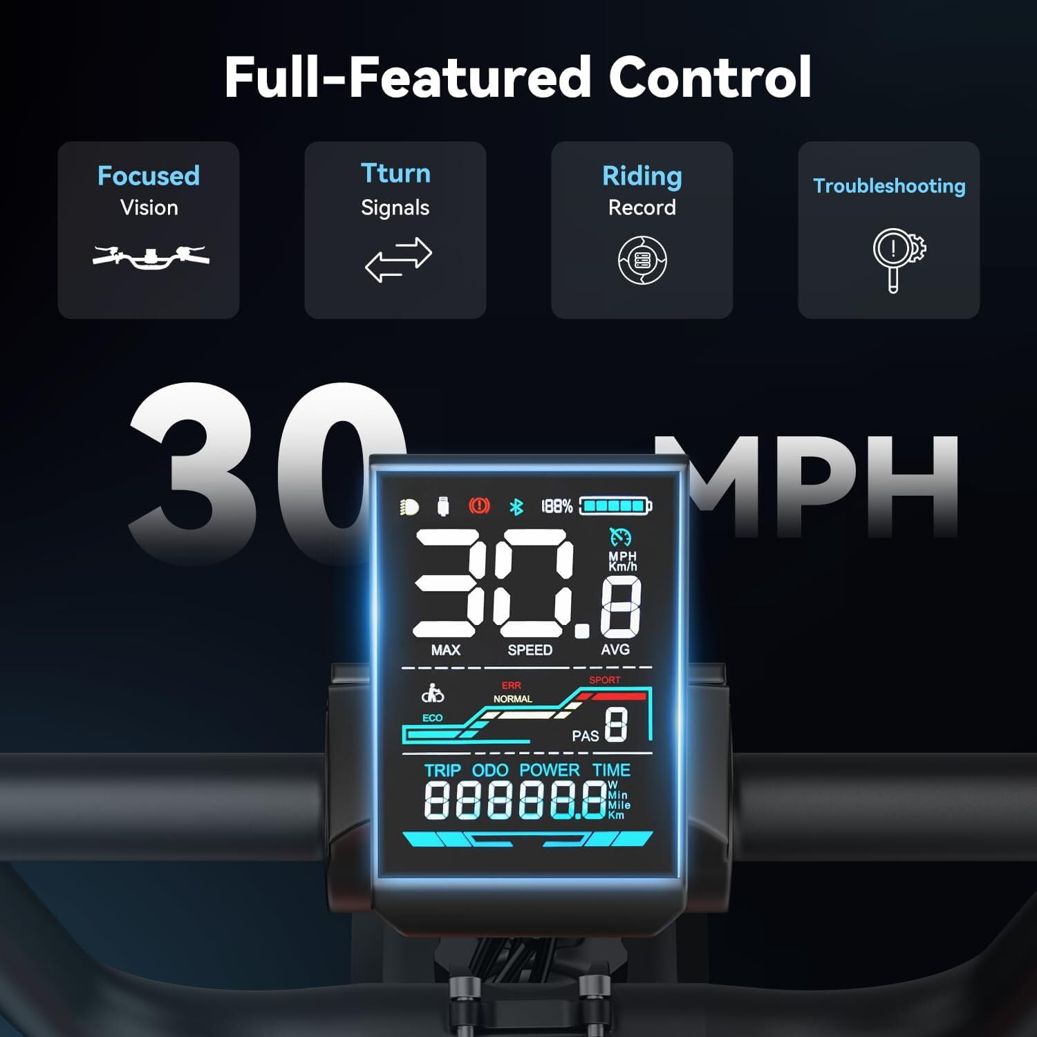 Jasion RetroVolt 750W Electric Bike for Adults, 20" Fat Tire Electric Mountain Bicycle with 48V 13Ah Removable Battery, Full Suspension All-Terrain Ebike, UL2849