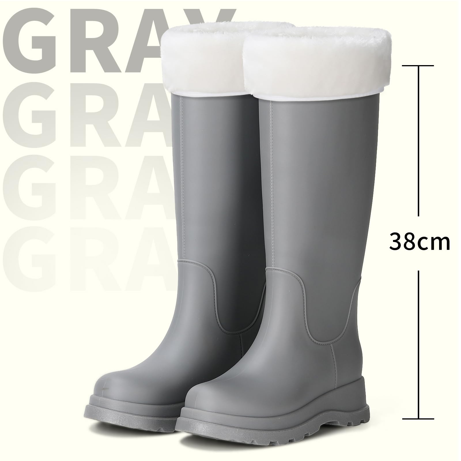 AUXDIQ Rain Shoes Women Mid-calf Boots Waterproof Rain Boots Outdoor Garden Shoes