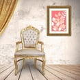 thumbnail image 3 of Robinson, Tamara 11x14 Gold Ornate Wood Framed with Double Matting Museum Art Print Titled - Coral Foliage II, 3 of 4