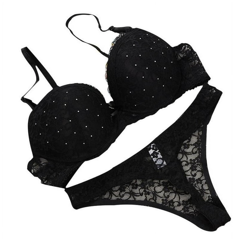 New Fashion Embroidery Lingerie Set Women Bras C D Cup Plus Size Underwear Set  Sexy Black Transparent Bra and Panties Sets Lace - Price history & Review