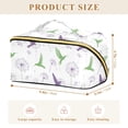 thumbnail image 4 of FORMRS Makeup Bag Travel Cosmetic Organizer for Women Fold Flat Zipper Pouch with Handle, Purple Birds, 4 of 8
