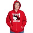 thumbnail image 3 of Betty Boop Wink if You Life Me Zip Hoodie Sweatshirt Women Brisco Brands M, 3 of 6