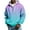 Purple, variant on 2026 New Mens Quarter Zip Waffle Hoodie Sweatshirt Casual Gradient Long Sleeve Knit Tops Drawstring Pullover Tops Orange L