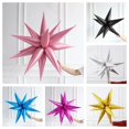 thumbnail image 5 of 12pcs New Party Decoration Creative Pearl Color Starburst Balloons Cone Foil Balloons Aluminum Foil Balloons Explosion Star Balloon GOLD, 5 of 8