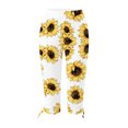 thumbnail image 2 of QUYUON High Waisted Capris Leggings for Women Casual Summer Floral Printed Cropped Pants Capris Pants with Drawstring Side Elastic Waist Pull on Pants Comfy Lounge Pants Beach Trousers, 2 of 4