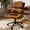 Brown, variant on Ninecer Office Chair with Wheels and Wide Arms, Soft Linen Fabric Home Office Chair with Split Back, Molded Foam Cushion, Adjustable Height Swivel Computer Chair for Home Office & Study,Blue