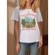 thumbnail image 3 of Vibrant Yellowstone National Park Graphic Tee - Soft, Breathable, Short Sleeve, Casual Everyday Top for Women - Relaxed Fit, Comfortable Wear, 3 of 7