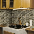 thumbnail image 6 of 12Sheets Peel and Stick Backsplash Tiles Stickers DIY Wall Decals 4.72 x 9.68inch Waterproof Self Adhesive Brown Gray Mosaic Marble Decor, 6 of 7