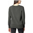 thumbnail image 4 of Mondetta Ladies' Lightweight Crewneck Brushed Tunic Sweatshirt (Burnt Olive, X-Small), 4 of 4