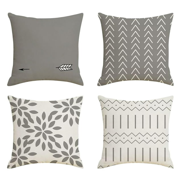 adviicd Housse de Coussin en Lin Simple et Créative à Motifs Géométriques Décoration Intérieure Coussin de Sofa Coussin de Chevet