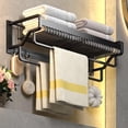 thumbnail image 4 of Toallero multifunción, toallero, soporte para baño, ahorro de espacio, duradero, toallero, organizador para lavadero, baño, cocina, Hotel, dormitorio perfecl Tendedero de baño, 4 of 8