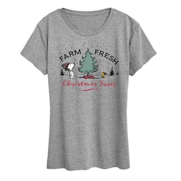 Peanuts - Farm Fresh Trees - Women's Short Sleeve Graphic T-Shirt