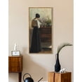 thumbnail image 6 of Drsoum Vintage Wall Art Classic Moody Elegant Woman Stands Reading a Book Victorian Wall Prints Kitchen Bathroom Office Decor 8x16in Natural Framed, 6 of 7