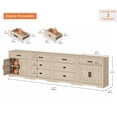 thumbnail image 2 of WAMPAT 126"W Large TV Stand,4-in-1 Farmhouse Entertainment Center with Storage Barn Door Cabinet,TV Console Table With Media Cabinet and Drawers for Living Room,Bedroom,Beige, 2 of 7