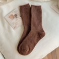 thumbnail image 1 of Calcetines de mujer de tiras finas, cálidos, de longitud media, de color liso, sencillos, altos, de estilo japonés, bonitos y a la moda, calcetines apilados, calcetines gruesos, 1 of 6