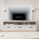 thumbnail image 4 of 70-Inch Mid-Century Moderno TV Soporte para 75-Inch TVs Blanco Entertainment Center con Almacenamiento Cajón y Abierto Shelves para Living Sala, 4 of 7
