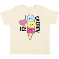 thumbnail image 3 of Inktastic I Love Ice Cream with Cute Ice Cream Cone Boys or Girls Toddler T-Shirt, 3 of 5
