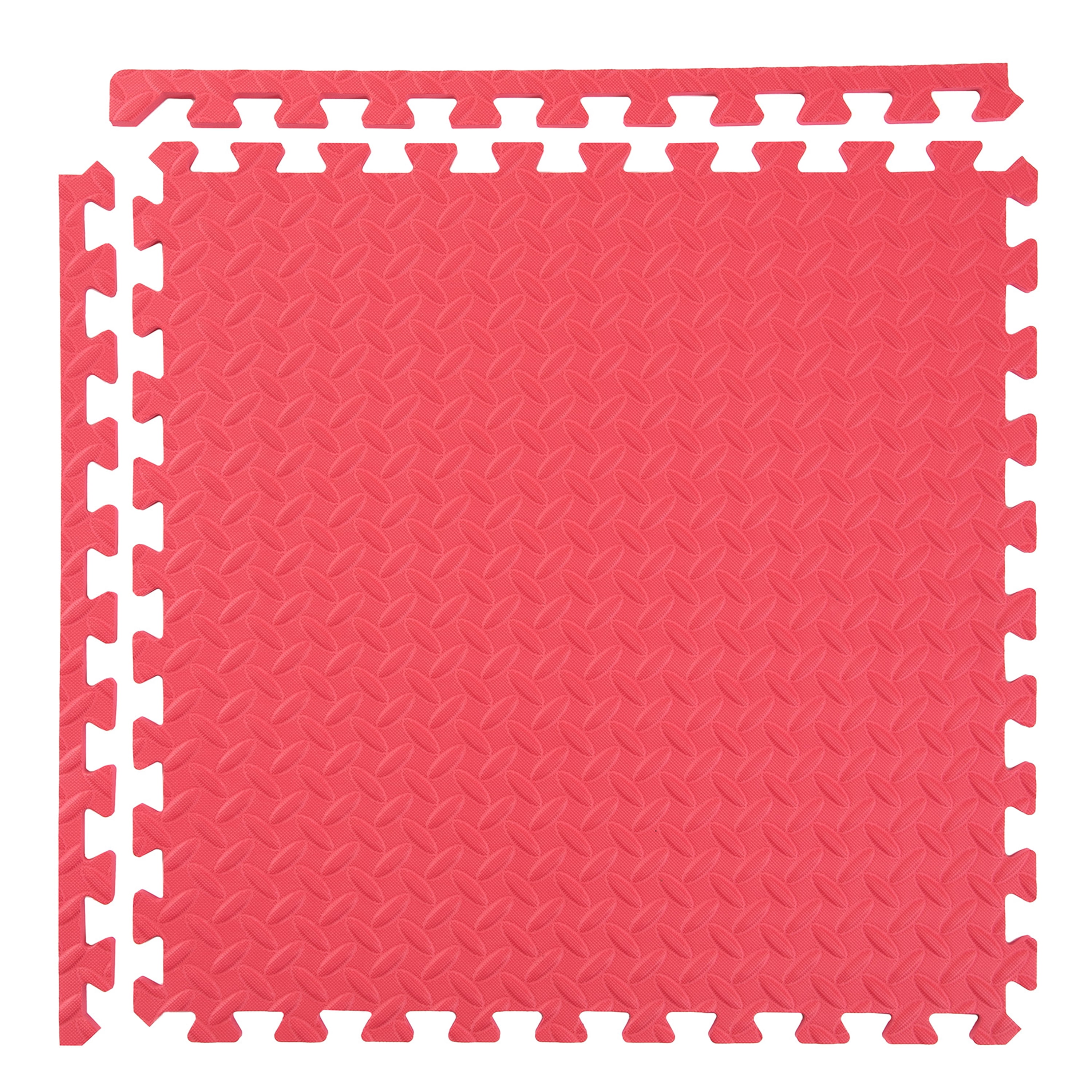 FlooringInc 5/8" Thick Diamond Soft Anti Fatigue Interlocking Foam Tiles, 2ftx2ft, 9 Tile, Red