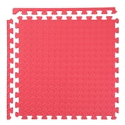 FlooringInc 5/8 Thick Diamond Soft Anti Fatigue Interlocking Foam Tiles, 2ftx2ft, 4 Tile, Red
