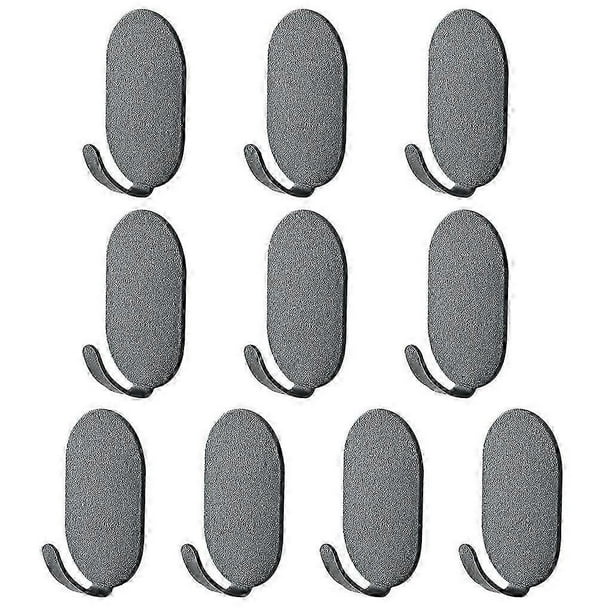 10Pcs Stainless Steel Wall Hook Seamless Hook Power Self Adhesive Hanger Hooks