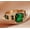 Green, variant on Sapphire Zircon Ring Colorful Explosion Design Copper Band Geometric European Style Sizes 6 7 8 9 10 Chic Ring