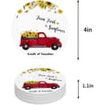 thumbnail image 1 of ZHANZZK Sunflowers Red Car Vintage Farm Fresh Loads of Sunshine Set of 6 Round Coaster for Drinks, Absorbent Ceramic Stone Coasters Cup Mat with Cork Base for Home Kitchen Room Coffee Table Bar Decor, 1 of 6