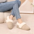 thumbnail image 2 of Litfun Women's Chenille Knit House Shoes Fleece Lined Memory Foam House Slippers, Khaki, Size 5-6.5, 2 of 6