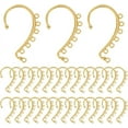 thumbnail image 1 of 1 caja de 30 piezas de accesorios para puños de oreja, puños de aretes dorados, sin dolor, sin perforaciones, con clip, para envolver las orejas., 1 of 9