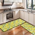 thumbnail image 3 of Kitchen Rugs Sets Of 2,Yellow Lemon Fruit Slices LightGreen Pattern Anti Fatigue Kitchen Mat Rugs Non Slip Washable,Decorative Kitchen Floor Mats for Kitchen,Sink,Laundry,17"x47"+17"x47", 3 of 5