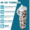 thumbnail image 2 of Brown Cow Print 30 oz Tumbler with Flip Straw - Insulated Water Bottle with Handle for School - Stainless Steel Cups with Lid - Birthday Gifts Idea - Hand Wash Only, 2 of 6
