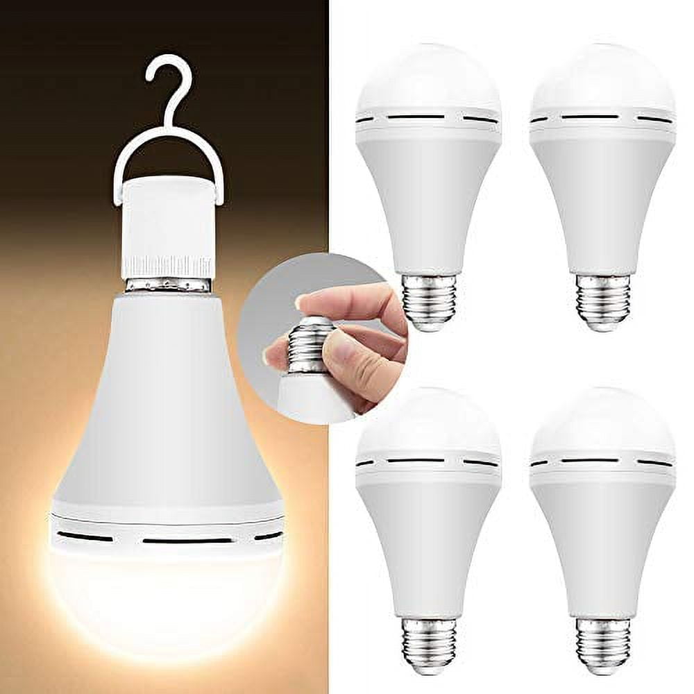 LED Emergency Rechargeable Light Bulbs 15W Equivalent Stay Light