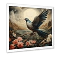 thumbnail image 2 of Designart "Vintage Dove at Sunset" Animals Framed Wall Art Decor - Modern White Dove Hallway Framed Wall Art Decor, 2 of 6
