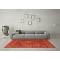 thumbnail image 3 of Ahgly Company Indoor Rectangle Abstract Orange Modern Area Rugs, 8' x 10', 3 of 4