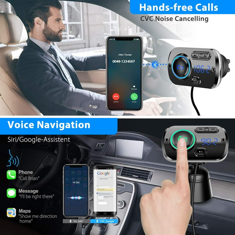 Tecboss TB27 Wireless FM Transmitter Dual Charging Port