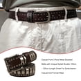 thumbnail image 4 of Jumpingount Cinturones masculinos Cinturón de personalidad informal Cuero Moda Punk Correa de lujo Accesorios Hombres Ropa Adornos de disfraces Ropa, zapatos y accesorios Miscelánea Café 110CM Jumpingount AP016980-02, 4 of 5