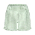 thumbnail image 4 of XEGLSBU 2 Pack Girls Casual Plaid Shorts Summer Playwear Elastic Waist Soft Twill Comfortable Bottoms Size 9-10 Years, 4 of 8