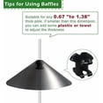 thumbnail image 5 of 19 Inch PP Squirrel Proof Baffle for Protecting Outside Pole Bird Feeders and Bird Houses, Pole Mount Raccoon and Squirrel Guard Stopper for Shepherd Hooks - Black, 2 Pack, 5 of 8
