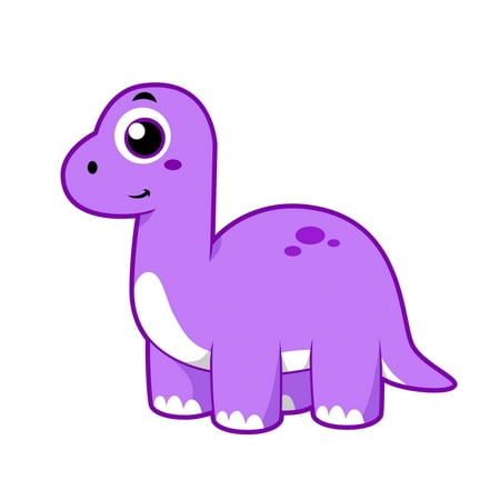 - Cute illustration of a Brontosaurus dinosaur Poster Print