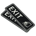 thumbnail image 1 of Unique Bargains EXIT Sign 9'x3' Self Adhesive Door Sticker Mounting Strip Black 2 Pack, 1 of 6