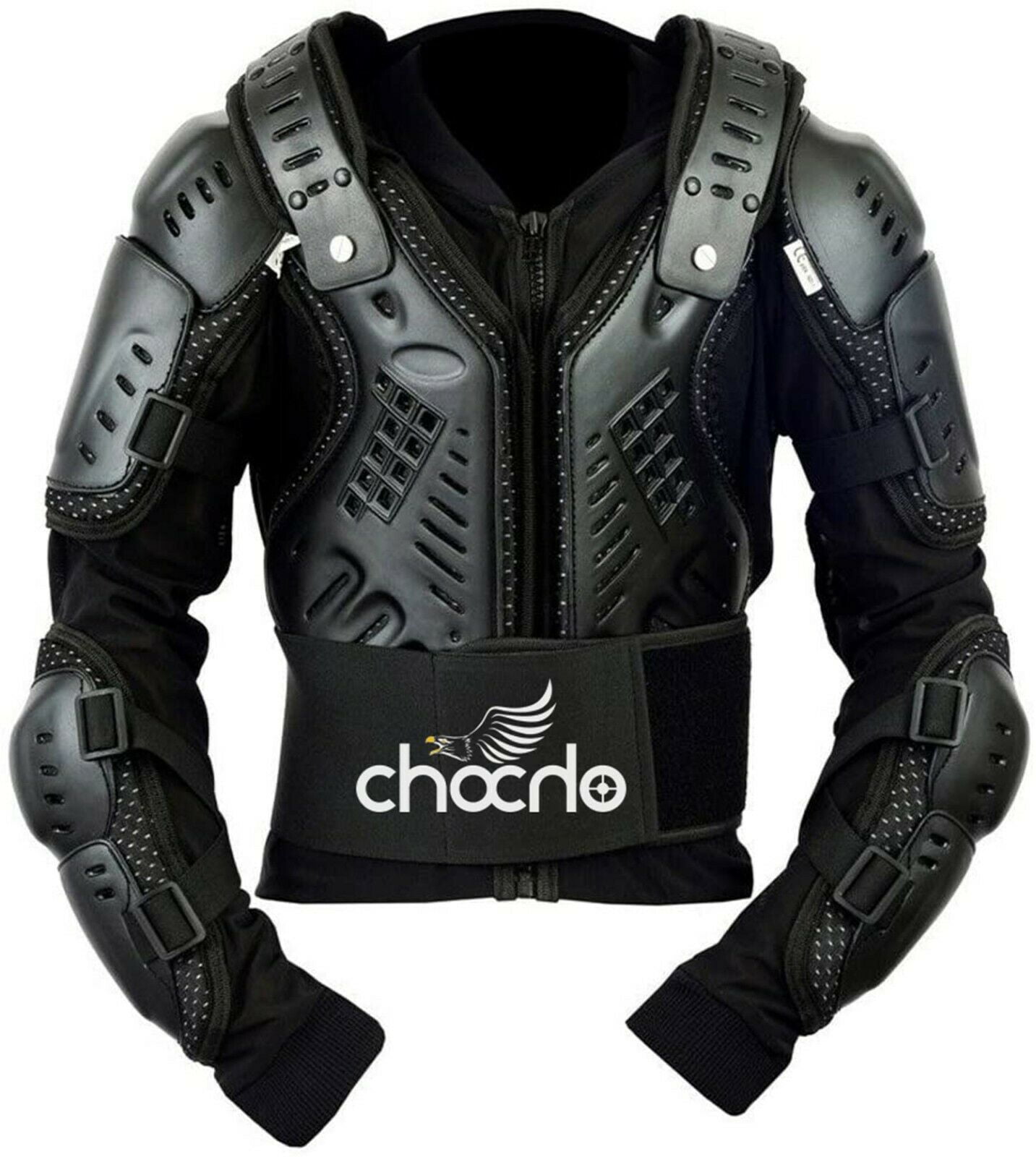 Motorbike Motorcycle Motocross Full Body Armour Protection Spine Protector Black 