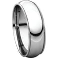 thumbnail image 6 of 6mm Comfort Fit Milgrain Band in 14k White Gold - Size 12, 6 of 9