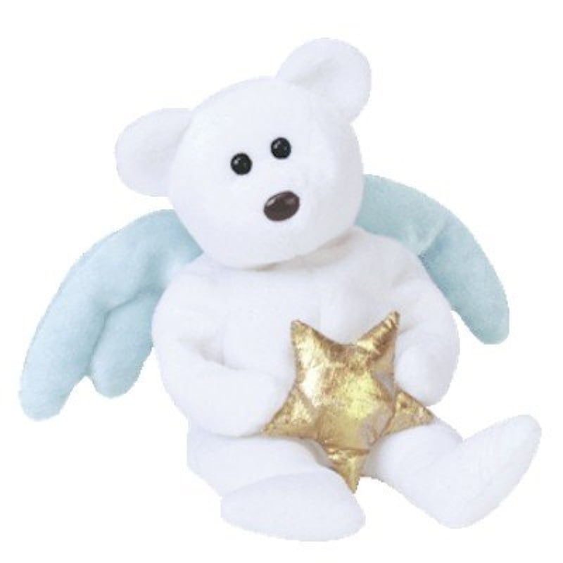 TY Beanie Baby - STAR the Angel Bear (Holding Gold Star) - Walmart.com