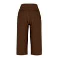 thumbnail image 4 of Women's Cropped Pants Summer Casual Pants With Pockets Women's Casual Pants Elastic Pants for Women Work Casual Woman Sweatpants Womens Casual Pants for Work Stripe Pants for Women Casual Pant Suits, 4 of 4