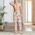thumbnail image 2 of Fotbe Gingerbread Holiday Sweets Pantalones de Pijama para Hombre, Pantalones de Dormir, Pantalones de Casa con Cintura Ajustable y Bolsillos-Large, 2 of 6